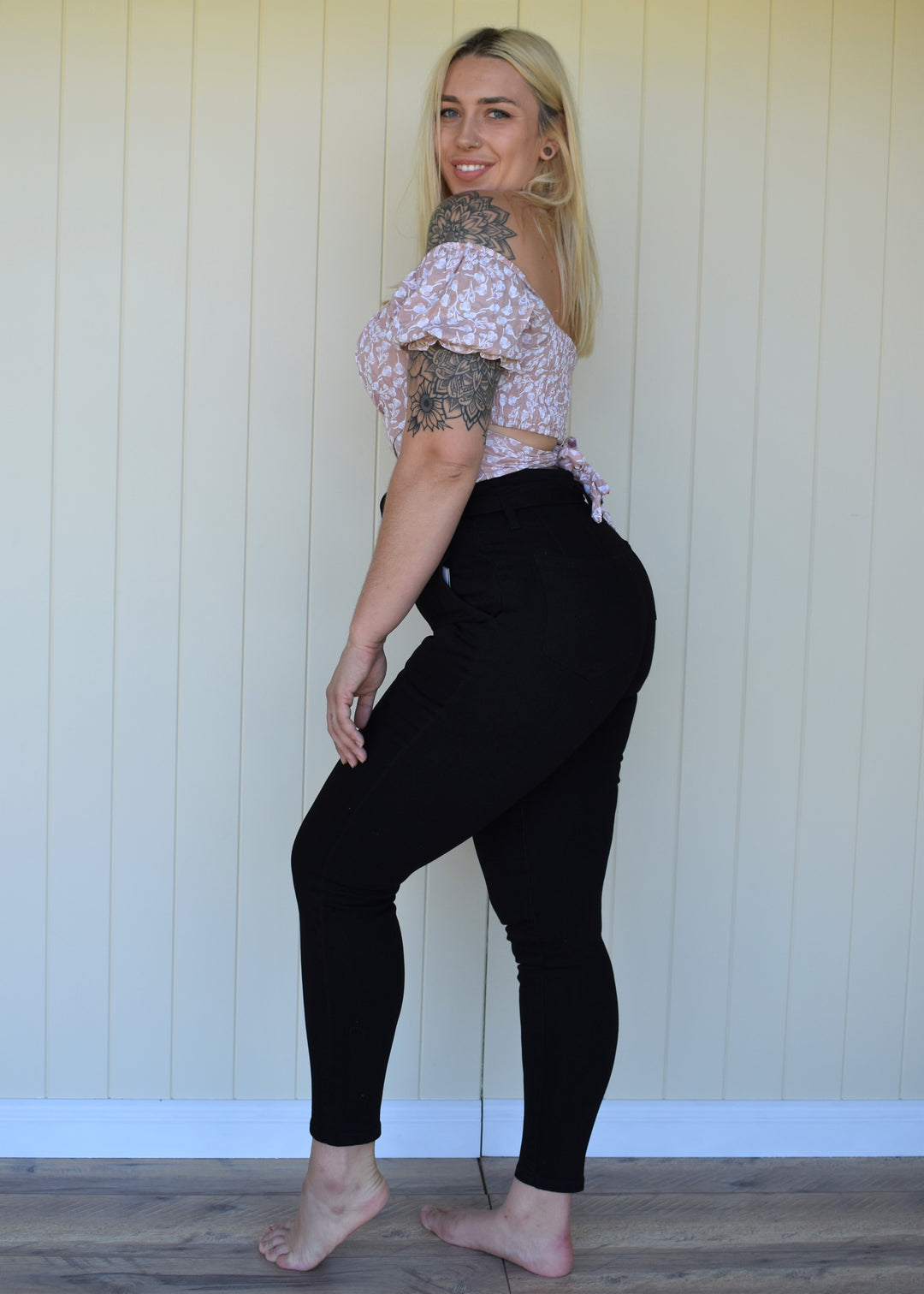 Luna Tie Jeans - Black