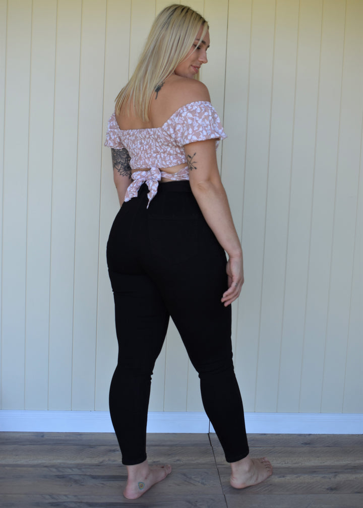 Luna Tie Jeans - Black